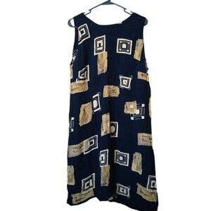 Avenue Women's Size 14 Sleeveless Geometric Print Lightweight Dress Rayon